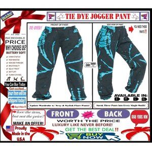 🛑 BULLY Unisex JOGGER ➕🆒 TRACK PANT Elastic Waist Tie Dye SWEATS 💸BUY NOW‼️🟢